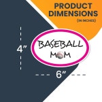 마그넷 미 업 야구맘 스포츠카 - 4x6 인치, 핑크 타원형 마그네틱 데칼, 튼튼한 UV 비닐, 내후성, 트럭, SUV, 사물함용 미국산 : 햇빛샵