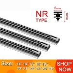 OEM 2pc 자동차 앞유리 와이퍼 블레이드 삽입 천연 고무 스트립 NR 6mm (리필) 14 16 17 18 19 20 21 22 24 26 28 윈드실드에 완벽하게... 