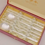 은수저 세트 고급 젓가락 숟가락 신혼 부부 젖가락 2벌 : 라이지