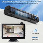 5인치 HD 태양광 무선 백업 카메라 시스템  5000mAh 배터리 상의재  3분 설치  방수 기능 : 미주에사
