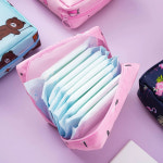 고이스바리 귀여운 생리대 파우치 미니 화장품 립스틱 수납함 예쁜 중학생 : 고이스바리