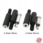 3.5mm DIY 모노/스테레오 오디오 소켓 커넥터 여성 용접 잭 전기 어댑터 : 쉽지오