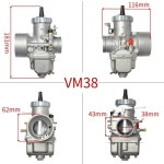 VM38 미쿠니 라운드 시리즈 Yamaha TZ350 250-500cc ATV 쿼드 카브 2 스트로크 기화기 : 트레이드셀50