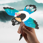 설날 종이 까치 만들기 체험 키트 어린이 학생 유치원 학교 미술 활동 놀이 DIY 재료 : 하우니즈