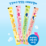 핑크퐁아기상어 스트로우타입 젤리 유아 어린이 캐릭터 간식 4가지 과일맛, 200g, 1개 : 대상메디칼