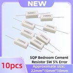 10개 5W 5% 시멘트 저항기 전력 0.1-10k 0.1r 1r 0.22 0.33 1 2 5 8 15 20 25 30 1k 옴 : 해밀로 스토어