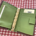 M5 초코말차 가죽 월렛 바인더 지폐수납 가능 : 동구리코로로