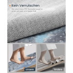 눈송이 자작나무 숲 문 매트, 앞 실내 문 매트 인조 미끄럼 방지 입구 통로 러그 흡수 겨울 풍경 러그, 실내 입구 복도용 러그, 2피트 X3인치... 