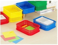 우림 미니상자 3호(A4) 학교 수납 유치원 어린이집 서랍 사물함 바구니 소쿠리 : 대성 플라스틱 바구니