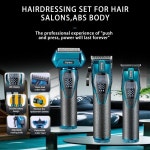 Kemei 전문 헤어 클리퍼 콤보 충전식 무선 트리머 호일 면도기 커팅 머신 남성용 : 미주에구