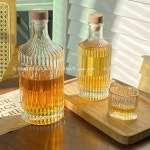 유리병 양주병 콜드브루 공병 위스키 와인병 위스키병 술병 유리공병 주스 커피 육각 작은잔 : 로코리치