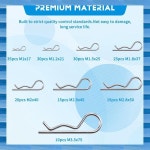 AT53 R형 A1288 아연 도금 코터 핀 180개 적인 잠금용 : 플레일