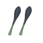 와카이즈미칠기와리烹칠기 죽스푼소검정/그린 2개조 H6035 : DRAGON MARKET