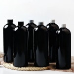 8개 1000ML 빈 대형 흰색 검정색 PET 병 플라스틱 스크류 캡 포함 샴푸 샤워 젤 대용량 화장품 : 반월 스토어