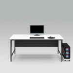 썬라이프 20 일자책상 타공형 1인용 2인용 학생 pc 사무용 게이밍 컴퓨터책상 1200 : 썬라이프