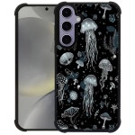 삼성 갤럭시 S25 S24용 제게일리안 케이스, 잉크 페인팅 젤리피쉬 디자인, 소프트 TPU 범퍼 케이스 6.2인치 1 Astronaut Dunk : 쉐스찌