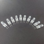 10개 할로겐 램프 비즈 G5.3 12V 35W 50W 전구 크리스탈 조명 기계 작업등 노란색 투명 : 세담상점