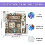 다이아몬드 페인팅 키트 4팩, 초보자를 위한 5D 아트 키트, DIY 샵 홈 월 장식용 풀 라운드 드릴 도트 공예 14 x 14인치 1 G7594-US... 