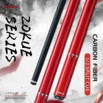 ZOKUE 탄소 섬유 포켓볼 당구 큐 1/2 카본 풀 팁 샤프트 로우 기술 스틱 포함 스플릿 성인용 디플렉션 10.5/11.5/12.5mm 1 Striker-Black... 