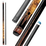 EVO Warrior 탄소 섬유 풀 8핀 x 있는 팁이 표준 12.5mm 디플렉션 팁 스틱, 큐 로우 조인트 TIME 1cm(3/8인치) WAR 1 - Red : 모던진아792