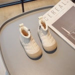 스노우 부츠  야외 따뜻한 소녀 패션  베이지 앵클 다목적 겨울 캐주얼 코튼 지퍼 : 미주에유