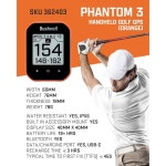 웨어러블4U 부시넬 3 슬로프 GPS 골프 오렌지, 기술, 터치스크린, 파워 뱅크 및 수건 번들이 포함된 마그네틱 카트 마운트 1 Black... 