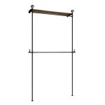 높이 수선집 120cm 길이 세탁소 의류행거 벽부형 디스플레이 230cm 기본 선반 기본 높이 230cm 길이 120cm : 나이사21