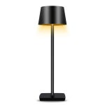 하이에어 테이블 램프 - 사무실, 기숙사, 카페, 캠핑 및 정전을 위한 5000mAh 충전식 책상 | 독서 장식용 조명(블랙)에 완벽합니다 Black... 