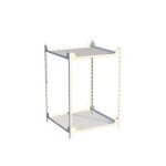 MN 2단 스틸 선반장 400x400 2색 철제책장 베란다선반 선반책장 : MNM 77