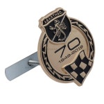 3D 금속 Abbas 70 주년 기념 배지 Fiat 500 595 124 자동차 바디 그릴 수정 액세서리에 적합 : seowonglobal01