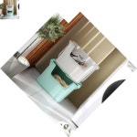 화이트 빨래 세탁 바구니 분리수거 정리 수납 우림 이동식 국산 W50XD33.3XH32 : 브릴토탈솔루션