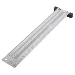 초정밀 마킹 자, 스테인리스 스틸 미터법 버전 목공 스크라이빙 자 게이지 도구 고정밀 T 사각형(12인치) : 블리츠허브002