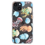 귀여운 젤리피쉬 패턴 재미있는 오션 피쉬 스타일 비치 디자인 투명 소프트 TPU 보호 클리어 케이스 6.1인치(젤리피쉬) Autumn Cats : 쓰이임