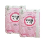 깨끗한나라 허브가든 벚꽃 로맨틱 프리미엄 화장지 27m 30롤 2팩 : 오늘피어나마켓