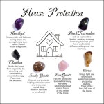 크벡스티오 하우스 프로텍션 크리스탈 세트 u2013 집들이, 이사, 홈 프로텍션을 위한 자연 치유 스톤 6종, 풍수지리 재산 크리스탈 선물... 