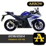 애로우 야마하 R3 18-24년 컴페티션 풀시스템 머플러 : 모토디자인