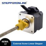 STEPPERONLINE Nema 17 외부 메 리니어 스테퍼 1 5A 6 35mm 나사 150mm 길이 34mm 스택 8도 Z축 3D 프린터용 : 인터내셔널바잉