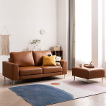 삼익가구 베티 천연소가죽 소파 스툴포함, 아이보리, 3인용 : 삼익가구몰