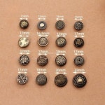 16개/세트 가죽 제품 633 빈티지 스타일 테트라그래프 패스너 DIY 백팩/지갑 고정 액세서리 스냅 : 효문산업