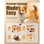 정밀 면도용 컵 오브 펫 발 트리머, 무선 소형 그루밍 발, 눈, 귀, 얼굴, 엉덩이 주변 개 털 트리머용 저소음 흰색 Pink : 율글로벌샵