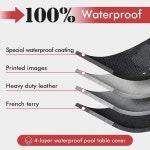 당구대 커버 당구대 커버 야외 가죽 방수 당구대 커버 수영대 보호용 펠트 6/6.5/7/7.5/8/8.5/9피트 핏-이글 1 6FT-(78 L x 47 W x 8 H)... 