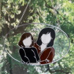 [주문제작] 추억 사진 글라스아트 도어벨 썬캐쳐 완제품 : MODORI STUDIO