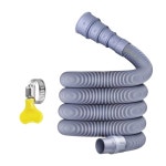 강철 클램프, 360 회전 커넥터 | 식기세척기, 싱크대 배출구, RV 시스템 적응형 솔루션을 위한 세탁물 배출 하우스 확장 Black1 : 베스트로아