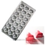 (벨기에) 전문가용 초콜릿 pc 몰드 (하트21구) : 핑크MOON샵