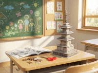 크래커플러스 국보3호 불국사 석가탑 3D 입체퍼즐 모형 중형 수학여행 사전 학습 : LuxeBella