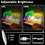Folkive 당구 벽 장식용 네온 8.75인치) LED 오픈 맨 사인 동굴 42 룸... 3cm(16.5 룸용 비즈니스 바 가능한 게임 라이트 클럽 : 모던진아792
