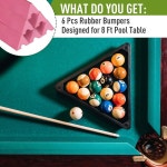 Amylove 6팩 K66 고무 범퍼 액세서리 포켓볼 당구 레일 2.4m(8피트) 테이블 교체 쿠션 6 : 모던진아792