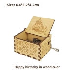 UV 그림 뮤직 크랭크 나무 소녀 생일 박스 테마 선물 손으로 여자 친구를위한 축하 DI Brown : 모아포트