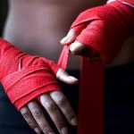 무술 및 복싱 코튼 손목 밴드에 대한 스포츠 땀 흡수 탄성 복싱 붕대 핸드 랩 보호대 : 프레시스타일몰