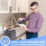 킨화 설거지용 행주 주방 흡수성 극세사 청소용 스크럽 측면이 있는 7인치 9대 PC : 누아리오